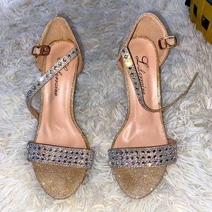glittery formal heels 2 inches
